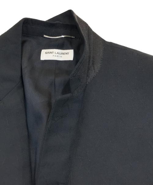 Saint Laurent Paris（サンローランパリ）Saint Laurent Paris (サンローランパリ) スター柄ウールシルクジャケット ブラック サイズ:52の古着・服飾アイテム