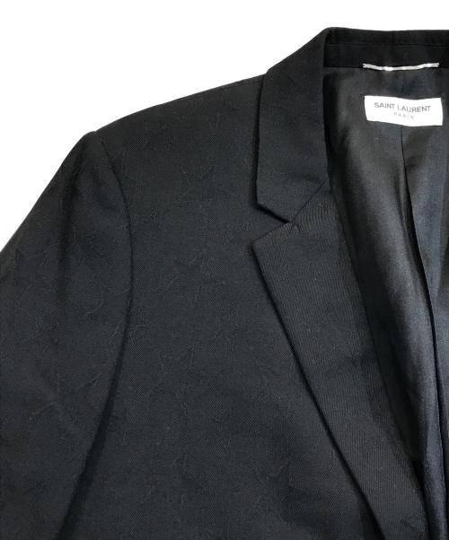 Saint Laurent Paris（サンローランパリ）Saint Laurent Paris (サンローランパリ) スター柄ウールシルクジャケット ブラック サイズ:52の古着・服飾アイテム