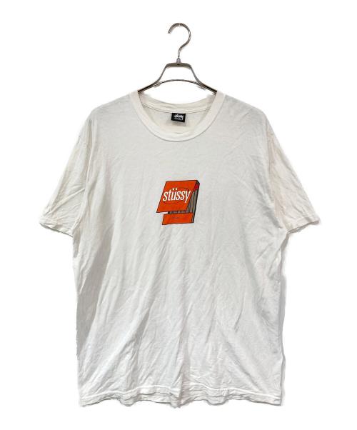 stussy（ステューシー）stussy (ステューシー) プリントTシャツ ホワイト サイズ:SIZE Lの古着・服飾アイテム