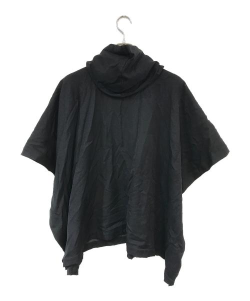 BLACK COMME des GARCONS（ブラックコムデギャルソン）BLACK COMME des GARCONS (ブラック コムデギャルソン) ポリ縮絨フーデッドポンチョ ブラック サイズ:記載なしの古着・服飾アイテム