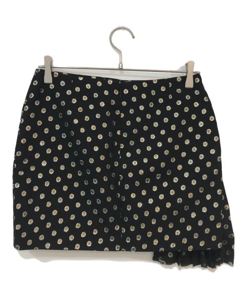 Saint Laurent Paris（サンローランパリ）Saint Laurent Paris (サンローランパリ) ドットデザインミニスカートゴールド ブラック サイズ:38の古着・服飾アイテム