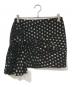 Saint Laurent Paris（サンローランパリ）の古着「ドットデザインミニスカートゴールド」｜ブラック
