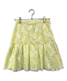 KENZO（ケンゾー）の古着「printed mi skirt/プリンテッドミ二スカート」｜イエロー