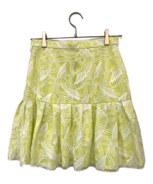 KENZO（ケンゾー）KENZO (ケンゾー) printed mi skirt/プリンテッドミ二スカート イエロー サイズ:SIZE 36の古着・服飾アイテム