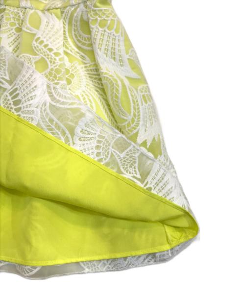 KENZO（ケンゾー）KENZO (ケンゾー) printed mi skirt/プリンテッドミ二スカート イエロー サイズ:SIZE 36の古着・服飾アイテム