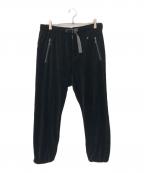 POST O'ALLSポストオーバーオールズ）の古着「ベロアパンツ」｜ブラック