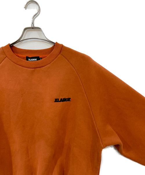 X-LARGE（エクストララージ）X-LARGE (エクストララージ) ワイドラグランクルーネックスウェット ブラウン サイズ:Sの古着・服飾アイテム