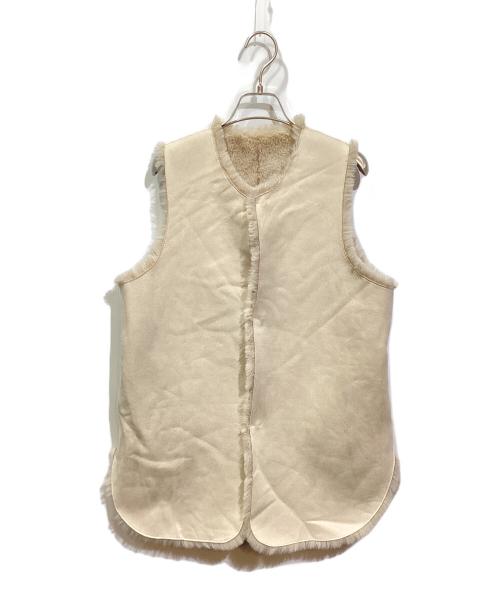 CAPRICIEUX LE'MAGE（カプリシューレマージュ）CAPRICIEUX LE'MAGE (カプリシューレマージュ) フェイクファーベスト ベージュ サイズ:Fの古着・服飾アイテム