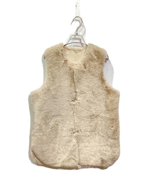 CAPRICIEUX LE'MAGE（カプリシューレマージュ）CAPRICIEUX LE'MAGE (カプリシューレマージュ) フェイクファーベスト ベージュ サイズ:Fの古着・服飾アイテム