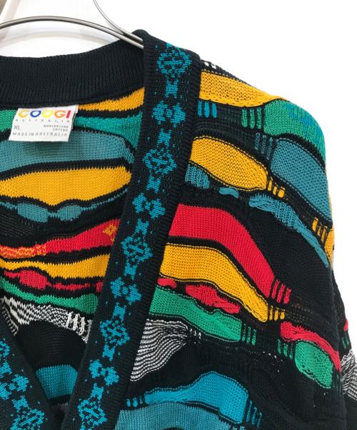 Coogi（クージー）Coogi (クージー) ３Dニットカーディガン グリーン サイズ:XLの古着・服飾アイテム