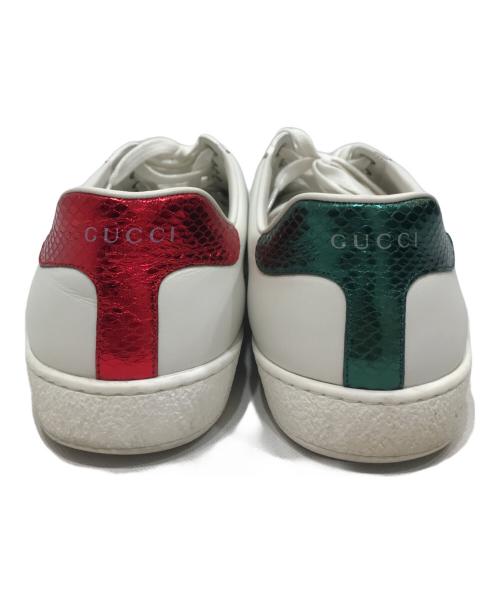 GUCCI（グッチ）GUCCI (グッチ) エース エンブロイダリー付き スニーカー ホワイト サイズ:8の古着・服飾アイテム