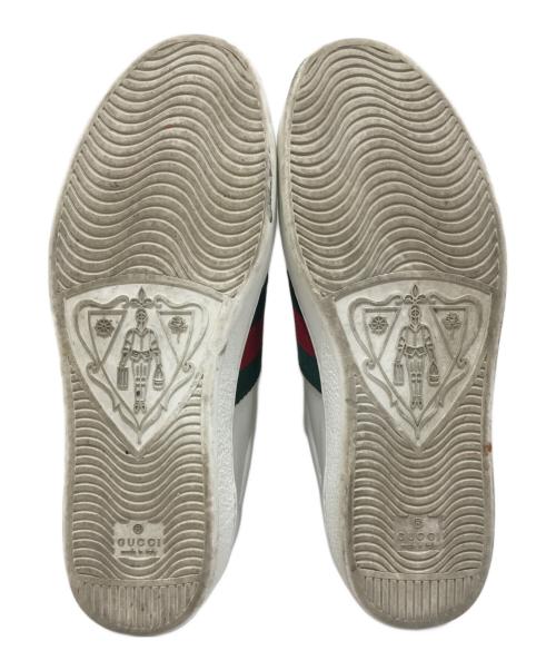 GUCCI（グッチ）GUCCI (グッチ) エース エンブロイダリー付き スニーカー ホワイト サイズ:8の古着・服飾アイテム