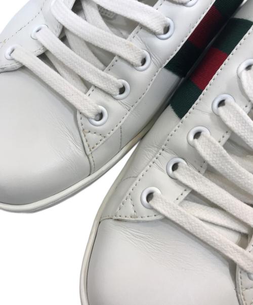 GUCCI（グッチ）GUCCI (グッチ) エース エンブロイダリー付き スニーカー ホワイト サイズ:8の古着・服飾アイテム