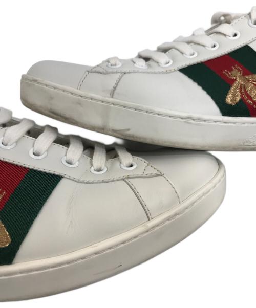 GUCCI（グッチ）GUCCI (グッチ) エース エンブロイダリー付き スニーカー ホワイト サイズ:8の古着・服飾アイテム