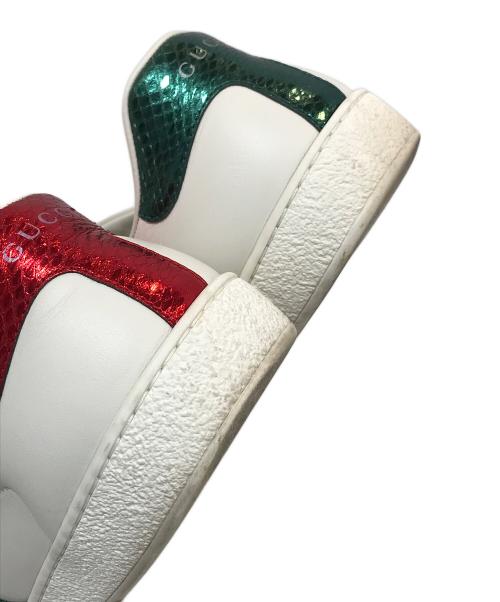 GUCCI（グッチ）GUCCI (グッチ) エース エンブロイダリー付き スニーカー ホワイト サイズ:8の古着・服飾アイテム