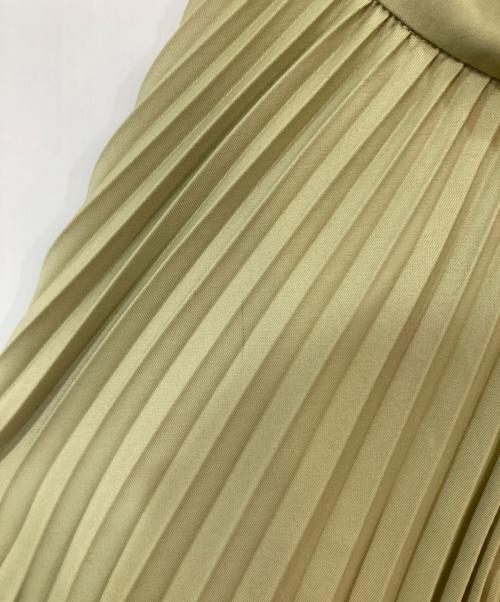 CLANE（クラネ）CLANE (クラネ) ミックスプリーツアシンメトリースカート グリーンの古着・服飾アイテム