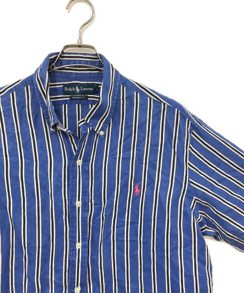 POLO RALPH LAUREN（ポロ・ラルフローレン）POLO RALPH LAUREN (ポロ・ラルフローレン) シルクリネン半袖シャツ スカイブルー サイズ:LLの古着・服飾アイテム