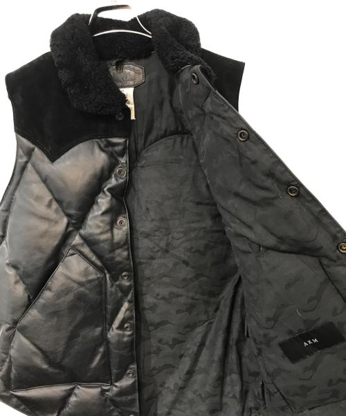 RockyMountainFeatherBed（ロッキーマウンテンフェザーベッド）RockyMountainFeatherBed (ロッキーマウンテンフェザーベッド) AKM (エーケーエム) DIA STITCH CONCHO VEST ブラック サイズ:SIZE 38の古着・服飾アイテム
