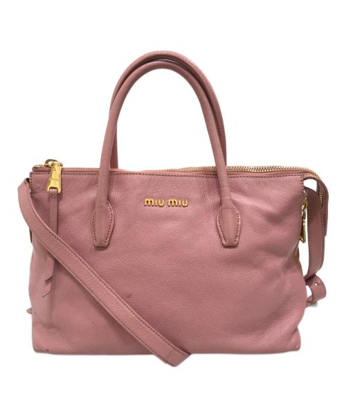 MIU MIU（ミュウミュウ）MIU MIU (ミュウミュウ) 2WAYバッグ ピンクの古着・服飾アイテム