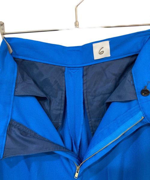 6(ROKU) BEAUTY&YOUTH（ロク ビューティーアンドユース）6(ROKU) BEAUTY&YOUTH (ロク ビューティーアンドユース) SUKE GEORGETTE PANTS ブルー サイズ:36の古着・服飾アイテム