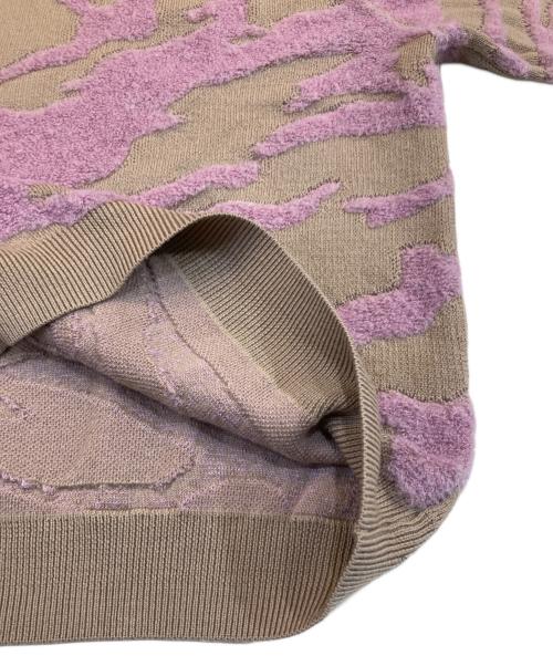 CARVEN（カルヴェン）CARVEN (カルヴェン) 総柄ニット ベージュ サイズ:Sの古着・服飾アイテム