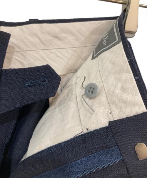 Christian Dior MONSIEUR（クリスチャンディオールムッシュ）Christian Dior MONSIEUR (クリスチャンディオールムッシュ) ウールスラックス ネイビー サイズ:89の古着・服飾アイテム