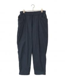 Stripes For Creative（ストライプ フォー クリエイティブ）の古着「ワイドテーパードイージーパンツ」｜ネイビー