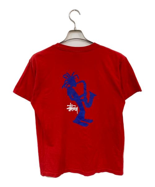 stussy（ステューシー）stussy (ステューシー) オールドプリントカットソー レッド サイズ:Mの古着・服飾アイテム