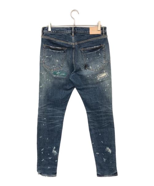 PURPLE BRAND（パープルブランド）PURPLE BRAND (パープルブランド) リペア加工デニムパンツ インディゴ サイズ:SIZE 33の古着・服飾アイテム