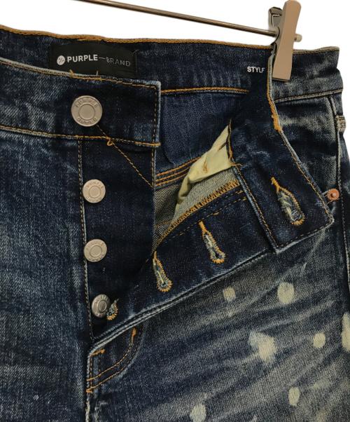 PURPLE BRAND（パープルブランド）PURPLE BRAND (パープルブランド) リペア加工デニムパンツ インディゴ サイズ:SIZE 33の古着・服飾アイテム
