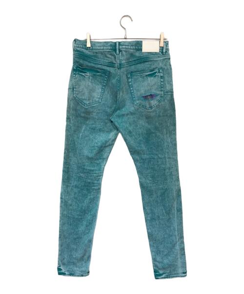 PURPLE BRAND（パープルブランド）PURPLE BRAND (パープルブランド) リペアカラーデニムパンツ エメラルドグリーン サイズ:SIZE 33の古着・服飾アイテム