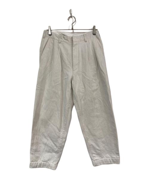STEVEN ALAN（スティーブンアラン）STEVEN ALAN (スティーブンアラン) 13.5oz DENIM 2PLEATED PANTS-BOLD/パンツ ホワイト サイズ:Mの古着・服飾アイテム