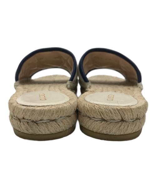 GUCCI（グッチ）GUCCI (グッチ) GGウェッジソールサンダル アイボリー サイズ:37の古着・服飾アイテム