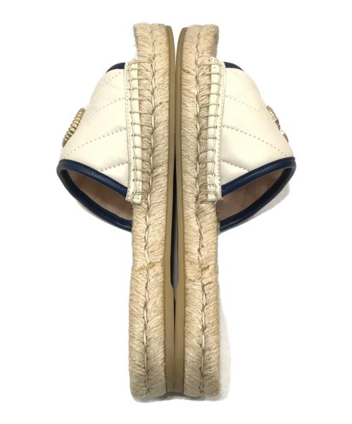 GUCCI（グッチ）GUCCI (グッチ) GGウェッジソールサンダル アイボリー サイズ:37の古着・服飾アイテム