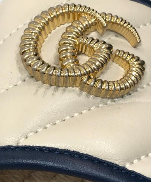 GUCCI（グッチ）GUCCI (グッチ) GGウェッジソールサンダル アイボリー サイズ:37の古着・服飾アイテム