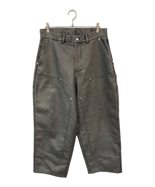 WHITELAND（ホワイトランド）WHITELAND (ホワイトランド) PU DOUBLE KEE PANTS グレー サイズ:Fの古着・服飾アイテム