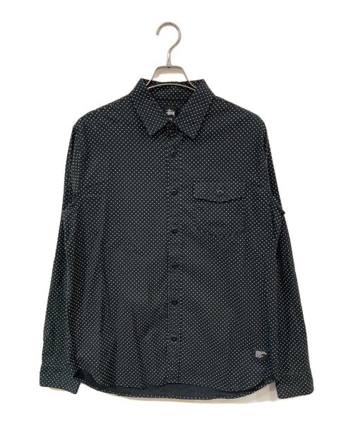 stussy（ステューシー）stussy (ステューシー) ドットシャツ ブラック サイズ:SIZE Mの古着・服飾アイテム