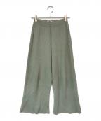 AURALEEオーラリー）の古着「リブニットパンツ」｜グリーン