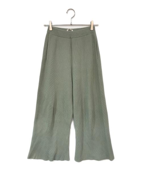 AURALEE（オーラリー）AURALEE (オーラリー) リブニットパンツ グリーン サイズ:1の古着・服飾アイテム