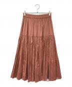 ANAYIアナイ）の古着「カッセンサテンティアードスカート」｜ピンク