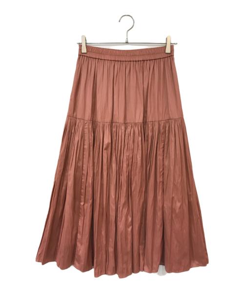 ANAYI（アナイ）ANAYI (アナイ) カッセンサテンティアードスカート ピンク サイズ:36の古着・服飾アイテム