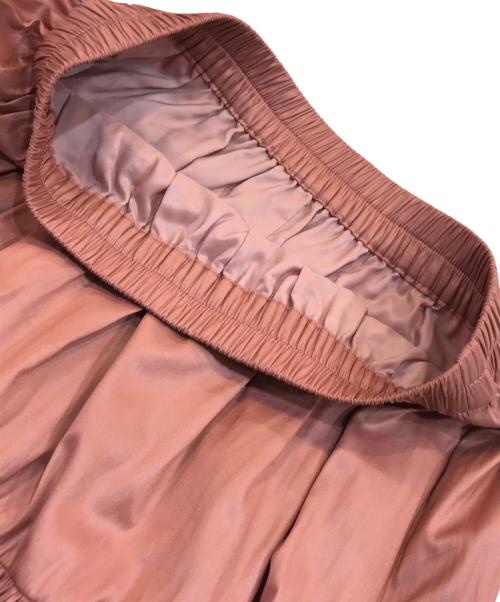 ANAYI（アナイ）ANAYI (アナイ) カッセンサテンティアードスカート ピンク サイズ:36の古着・服飾アイテム