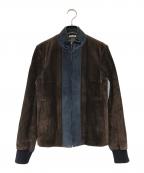 MIU MIUミュウミュウ）の古着「スウェードレザージャケット」｜ブラウン
