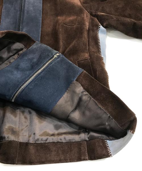 MIU MIU（ミュウミュウ）MIU MIU (ミュウミュウ) スウェードレザージャケット ブラウン サイズ:40の古着・服飾アイテム