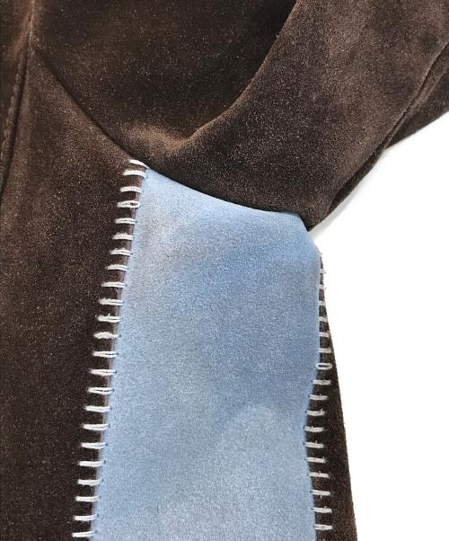 MIU MIU（ミュウミュウ）MIU MIU (ミュウミュウ) スウェードレザージャケット ブラウン サイズ:40の古着・服飾アイテム