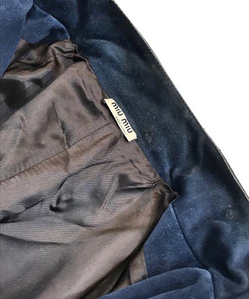 MIU MIU（ミュウミュウ）MIU MIU (ミュウミュウ) スウェードレザージャケット ブラウン サイズ:40の古着・服飾アイテム