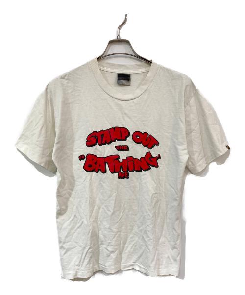 A BATHING APE（アベイシングエイプ）A BATHING APE (ア ベイシング エイプ) プリントTシャツ ホワイト サイズ:不明の古着・服飾アイテム