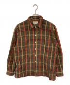 PURITANピューリタン）の古着「ヴィンテージネルシャツ」｜ブラウン