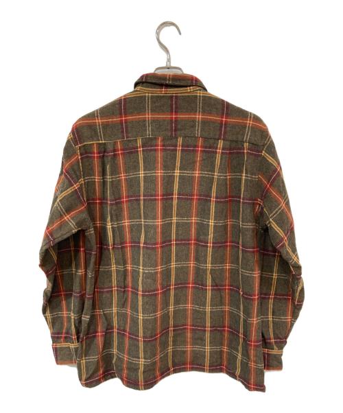 PURITAN（ピューリタン）PURITAN (ピューリタン) ヴィンテージネルシャツ ブラウン サイズ:Lの古着・服飾アイテム