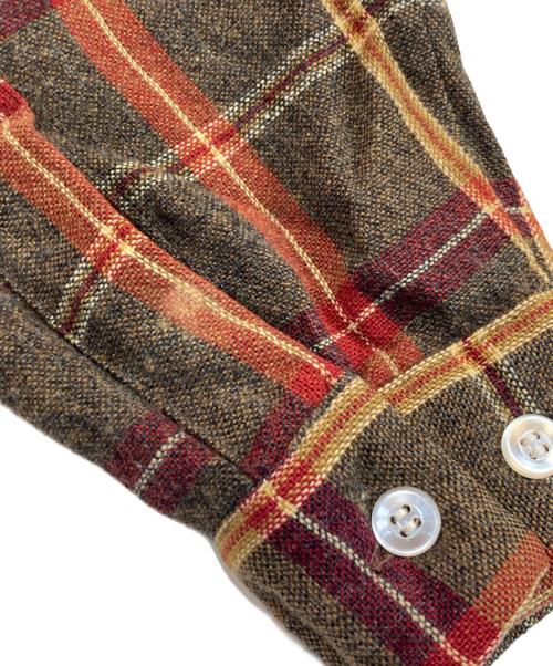 PURITAN（ピューリタン）PURITAN (ピューリタン) ヴィンテージネルシャツ ブラウン サイズ:Lの古着・服飾アイテム